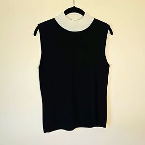 Calvin Klein Black and White Sleeveless Top